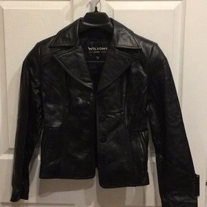WOMEN’S WILSONS LEATHER EXPERTS 100% LEATHER JACKET SIZE MED BLACK